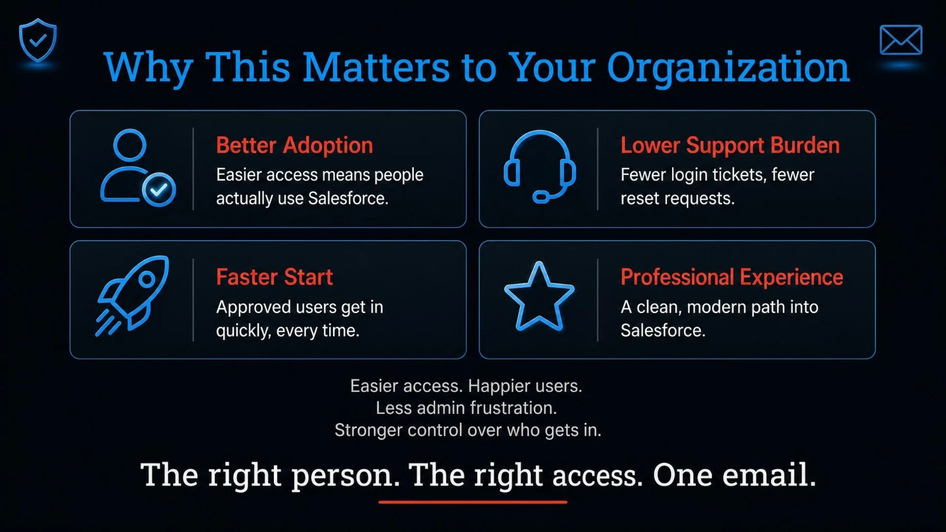 Why this matters — better adoption, lower support burden, faster start, professional experience